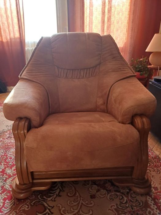Rozkładana sofa z dwoma fotelami: zdjecie 99415834