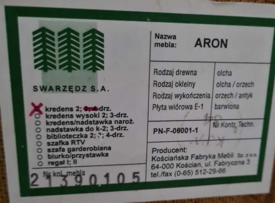 Kredens komoda firmy Swarzędz Aron: zdjecie 99415922