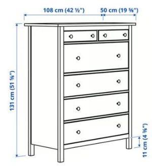 Sprzedam Komoda HEMnes Ikea, 6 szuflad, biała bejca: zdjecie 66534543