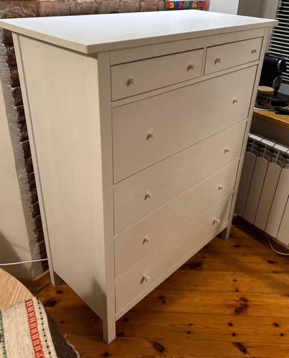 Sprzedam Komoda HEMnes Ikea, 6 szuflad, biała bejca: zdjecie 99425972