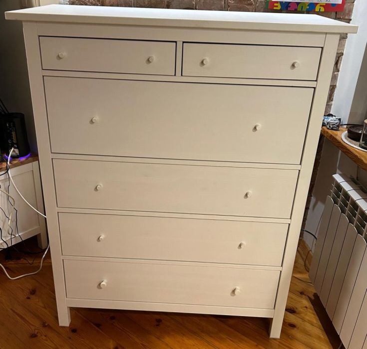 Sprzedam Komoda HEMnes Ikea, 6 szuflad, biała bejca: zdjecie 99425973