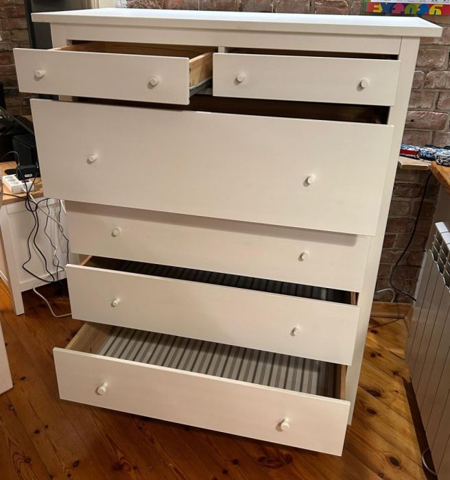 Sprzedam Komoda HEMnes Ikea, 6 szuflad, biała bejca: zdjecie 99425974