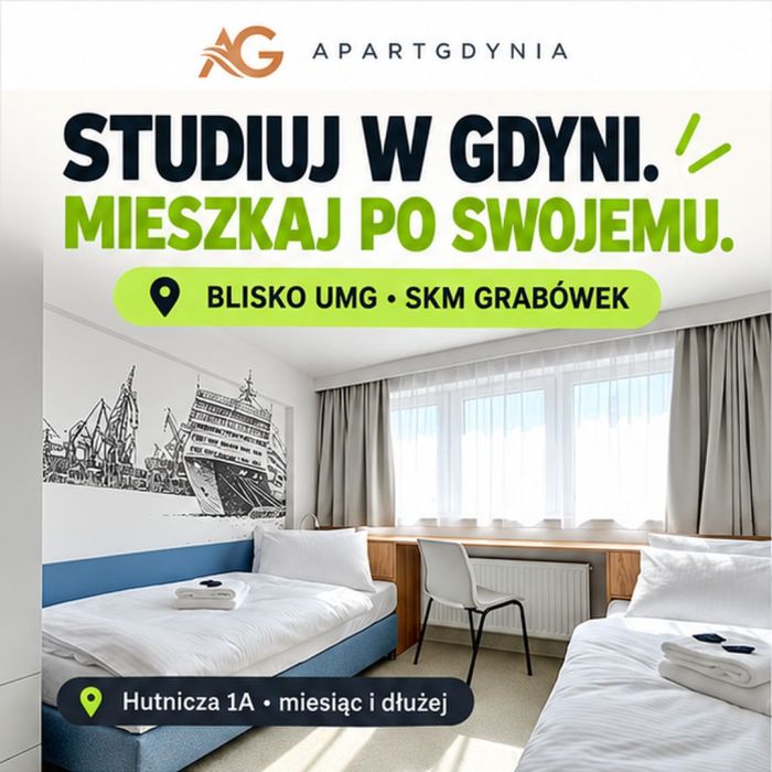 Gdynia  studio dla studenta, UMG i SKM Grabówek