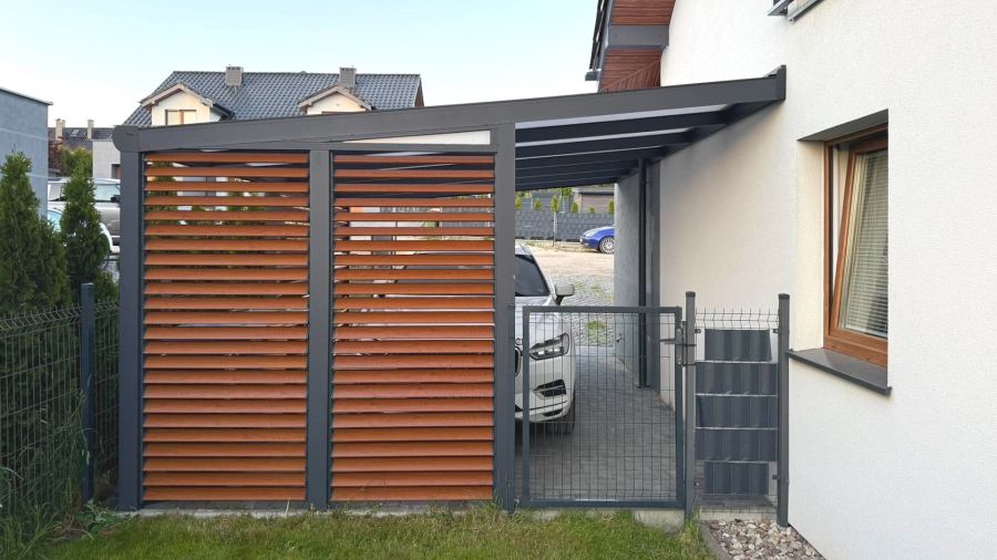 Wiata zadaszenie carport aluminiowy przyścienny: zdjecie 99437188