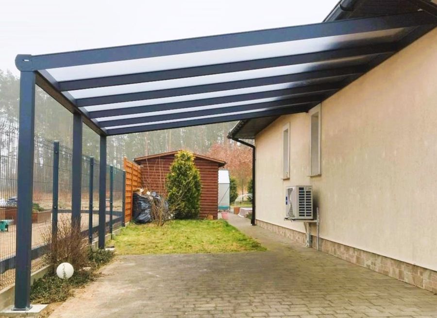 Wiata zadaszenie carport aluminiowy przyścienny: zdjecie 99437190