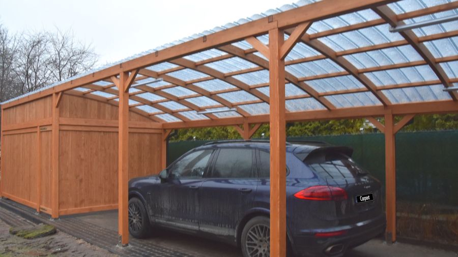 Wiata garażowa carport zadaszenie z drewna BSH: zdjecie 99437303