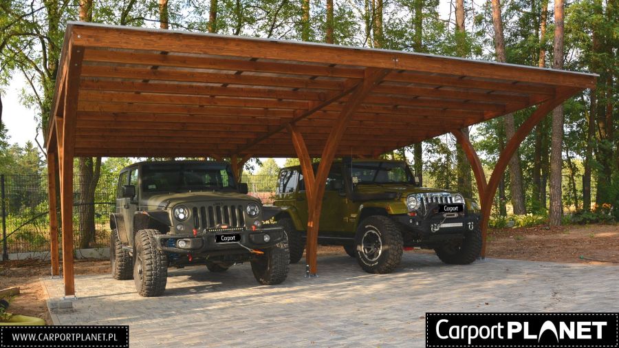 Wiata garażowa carport zadaszenie z drewna BSH: zdjecie 99437306