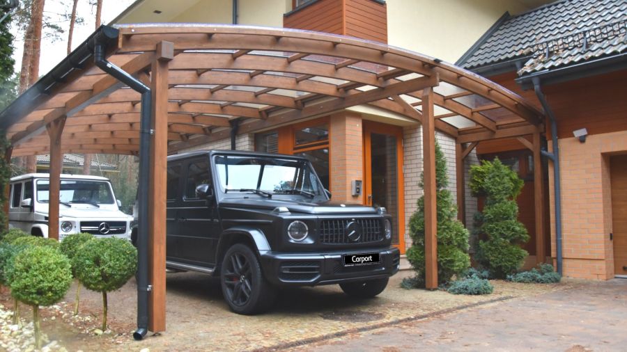 Wiata garażowa carport zadaszenie z drewna BSH: zdjecie 99437307