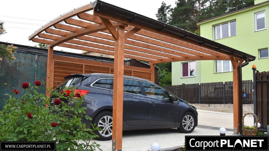 Carport wiata garażowa zadaszenie z drewna BSH: zdjecie 99437439