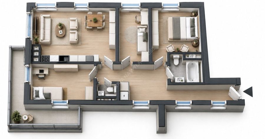 4 pokoje|balkon| blisko SKM| kameralny budynek