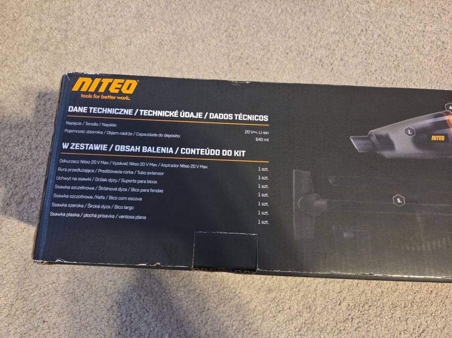 Odkurzacz akumulatorowy Niteo 20 V Vacuum Cleaner 20 V MAX: zdjecie 99460009