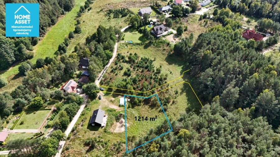 Działka budowlana 1214 m&sup2;, Koleczkowo, Las i rzeka