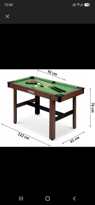 Stół bilardowy dla dzieci neosport: zdjecie 99463163