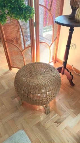 Puf okragly rattan wiklina: zdjecie 66539166