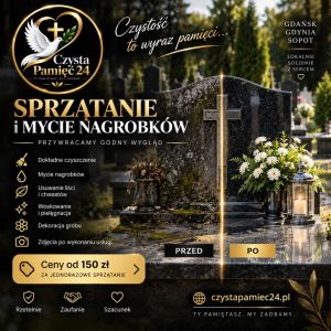 Sprzątanie i mycie nagrobków | Gdańsk, Gdynia, Sopot: zdjecie 66539520
