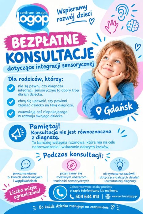 Bezpłatne konsultacje z zakresu Integracji Sensory