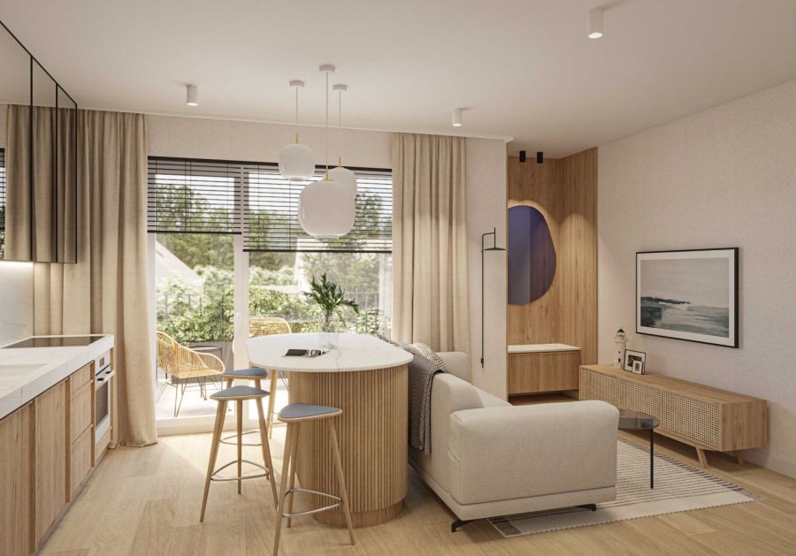 Apartament 350 m od morza |2-pokoje | 38,46 m2