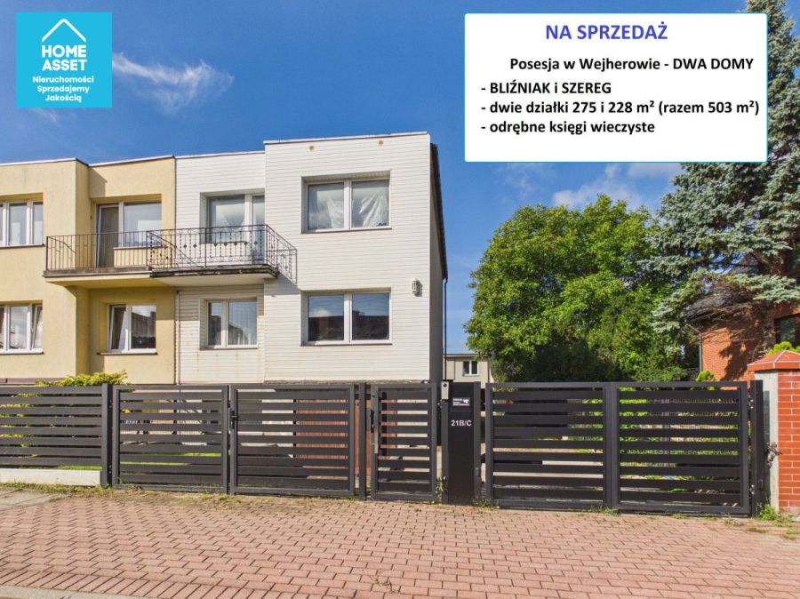 Dwa domy &bull; dwie działki &bull; osobne KW &bull; Wejherowo