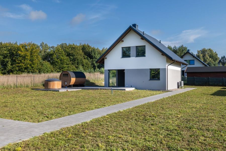 Nowy dom 200 m od jeziora | sauna i balia | 1000 m