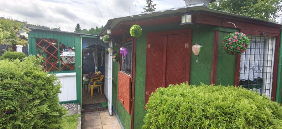 Działka ogrodowa ROD w Sopocie ,widok na zatoke przy lesie.: zdjecie 99472918