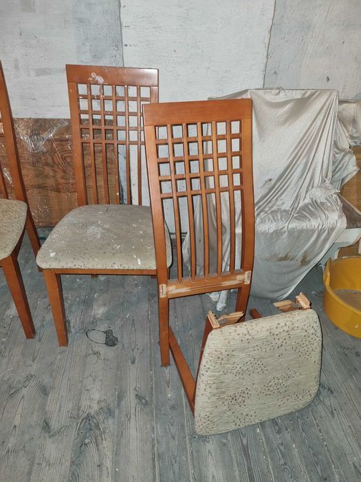 stół składany do jadalni 160/80 x 80 + krzesła: zdjecie 99474476