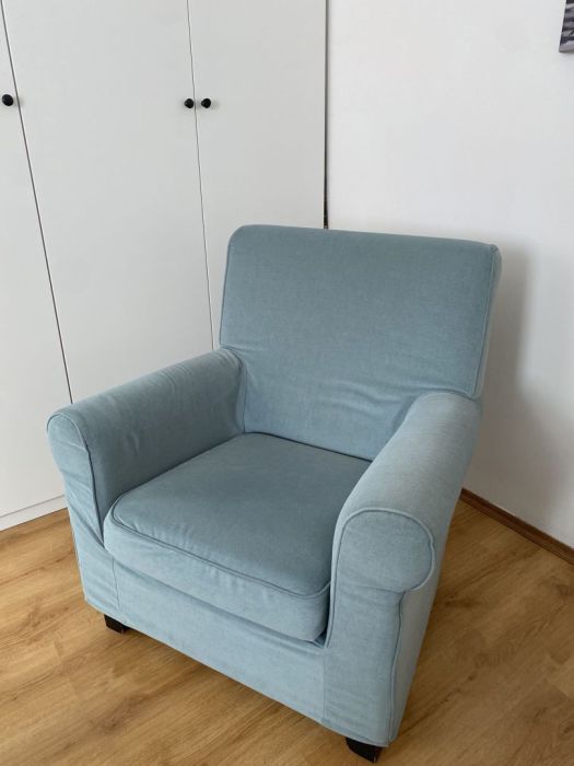 Jasnozielony fotel IKEA wygodny, solidny, zdejmowany pokrowiec: zdjecie 99485061