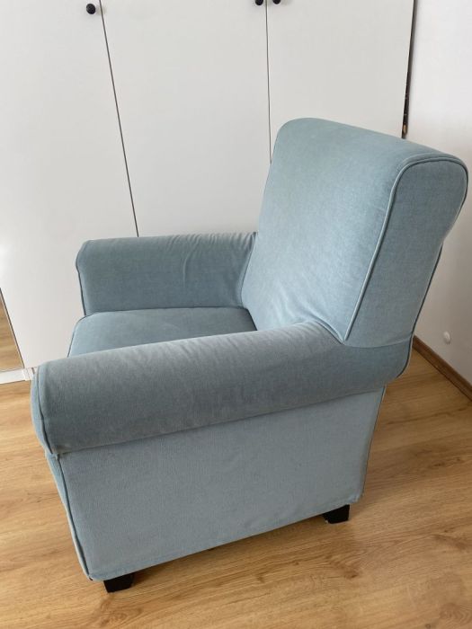 Jasnozielony fotel IKEA wygodny, solidny, zdejmowany pokrowiec: zdjecie 99485062