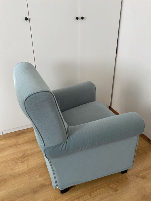 Jasnozielony fotel IKEA wygodny, solidny, zdejmowany pokrowiec: zdjecie 99485064
