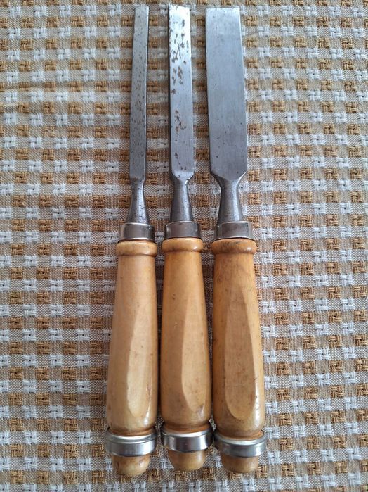 Dłuto stolarskie płaskie zestaw 3 szt 8, 12, 20 mm Super stan: zdjecie 99487690