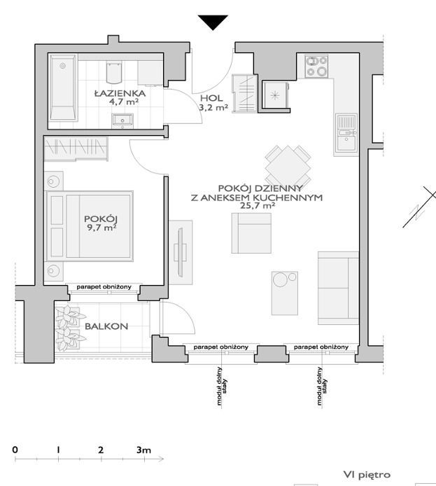 2-pokojowe mieszkanie 45 m² - Garnizon: zdjecie 99494054