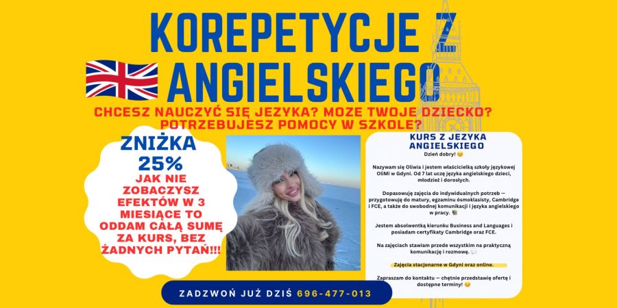korepetycje z języka angielskiego! (co piąte zajęcia 10% taniej!): zdjecie 99505618
