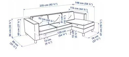 Sofa 3-osobowa z szezlongiem: zdjecie 99512486