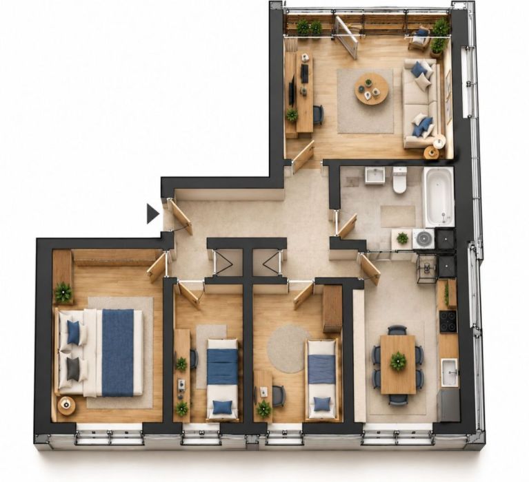 4 pokoje z balkonem | 73,40 m&sup2; | Morena: zdjecie 99516895