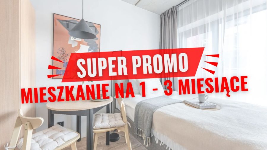 Kawalerka na 1-3 miesiące |Super promo| Klimatyzacja | Siłownia
