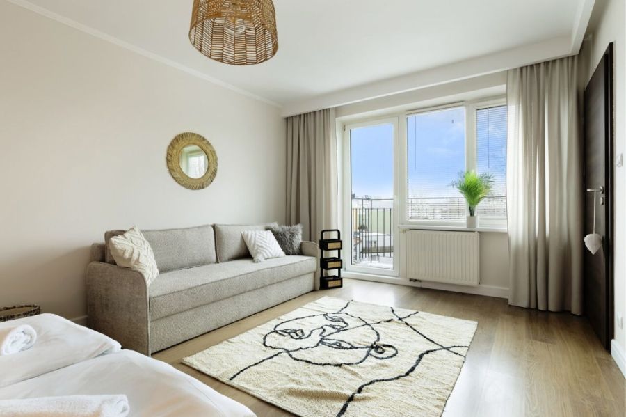 3 pokoje | 2 sypialnie | Balkon | 450 m od plaży