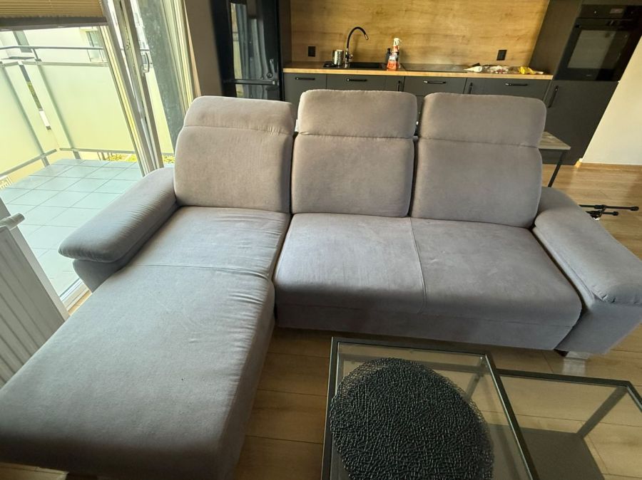 Narożnik szary z regulowanymi zagłówkami 250cmx160 cm Gdańsk Jasień: zdjecie 99526410