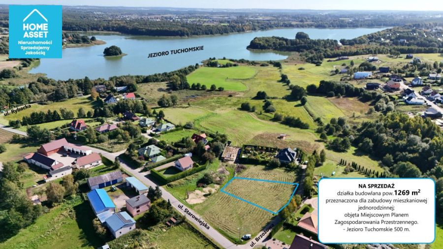 Działka budowlana 1269 m&sup2; |MPZP | Media | Warzno