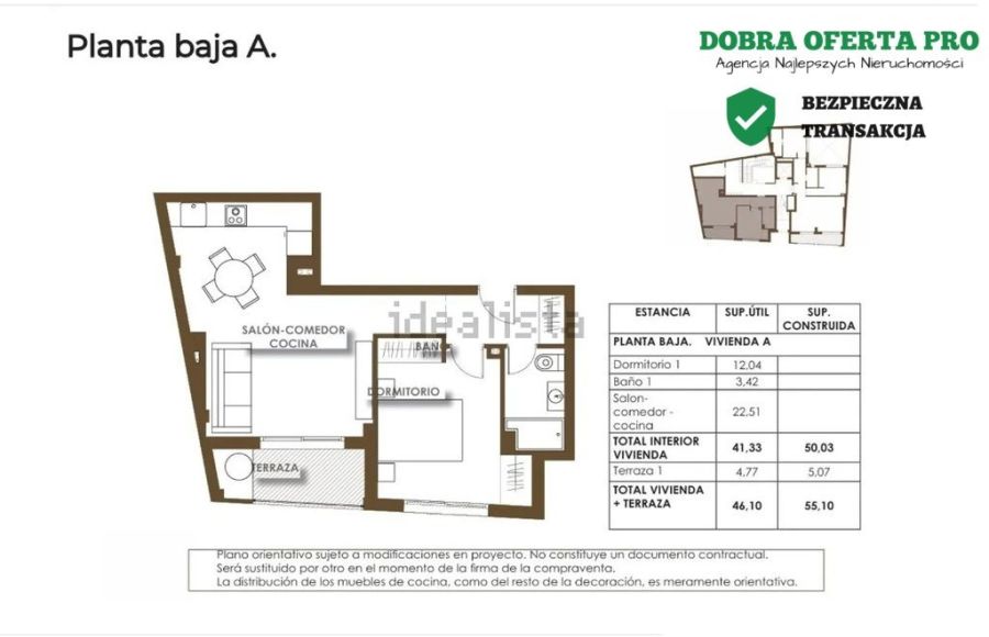 Apartament 41,33 m&sup2; z tarasem | 2 pokoje: zdjecie 99544202