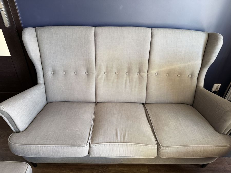 Komplet mebli Ikea, uszak (sofa + fotel + puf) | Stan dobry | okazja: zdjecie 99533422