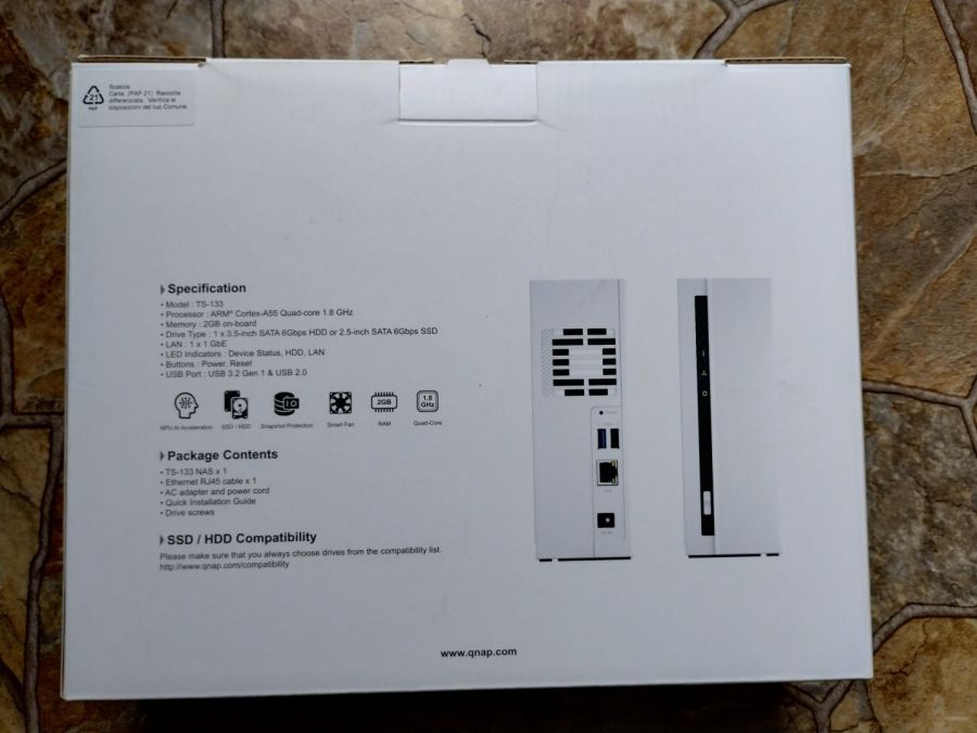 Serwer NAS QNAP TS-133 + Dysk HDD 3TB Toshiba E300: zdjecie 99540998