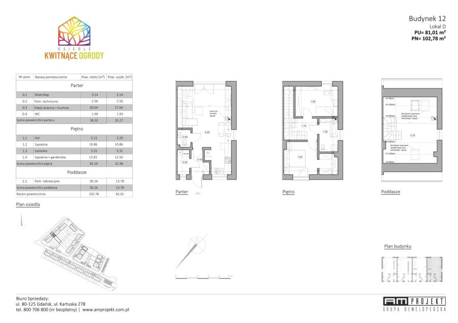 AMprojekt dom Kwitnące Ogrody, Gdańsk/ Kowale Bąkowo 12D: zdjecie 99552043