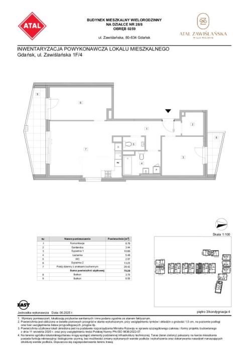Zawiślańska Wille Miejske  Gdańsk, mieszkanie B5_4 70.3m<sup>2</sup> - ATAL: zdjecie 99554219