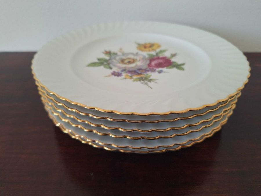 Kaiser Bavaria zestaw 6 talerzy deserowych w kwiaty porcelana: zdjecie 99558166