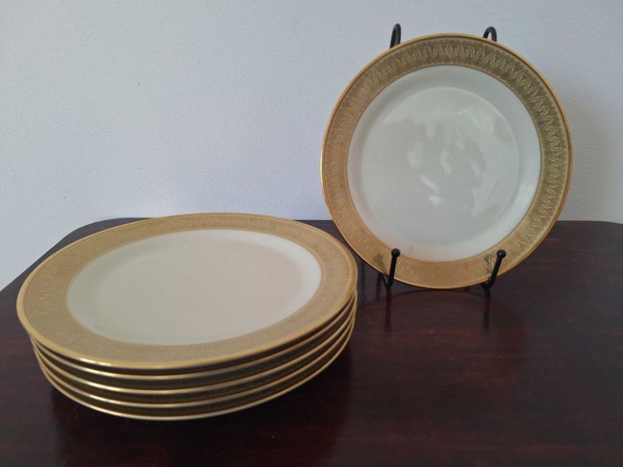 Luksusowy zestaw 6 talerzy Tirschenreuth Bavaria porcelana: zdjecie 99558270