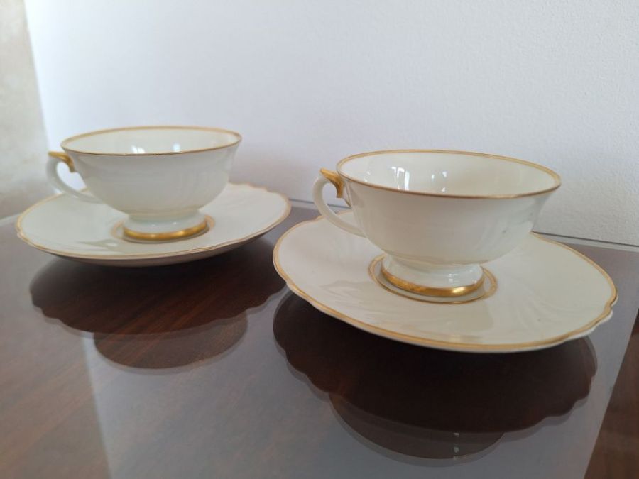KP Karlskrona porcelana duo filiżanka i spodek 2 zestawy mocca: zdjecie 99558274