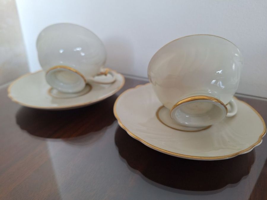 KP Karlskrona porcelana duo filiżanka i spodek 2 zestawy mocca: zdjecie 99558275