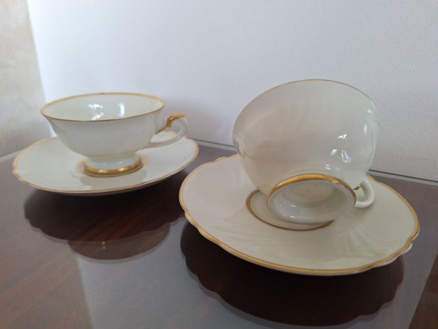 KP Karlskrona porcelana duo filiżanka i spodek 2 zestawy mocca: zdjecie 99558278