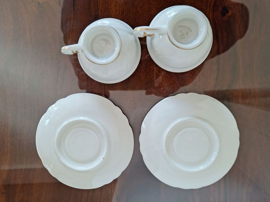 KP Karlskrona porcelana duo filiżanka i spodek 2 zestawy mocca: zdjecie 99558281