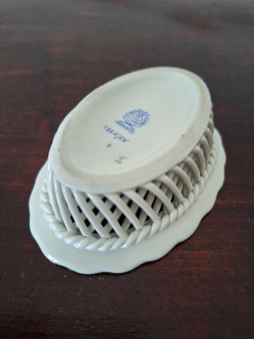 Luksusowy ażurowy koszyczek Herend Apponyi Green porcelana: zdjecie 99560013