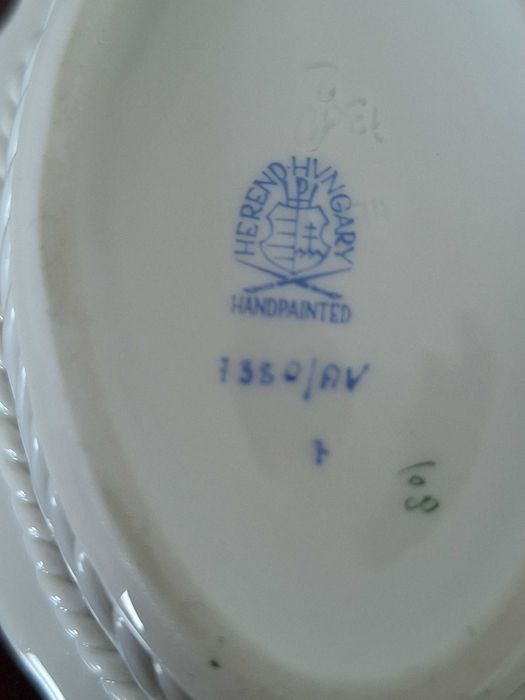 Luksusowy ażurowy koszyczek Herend Apponyi Green porcelana: zdjecie 99560014